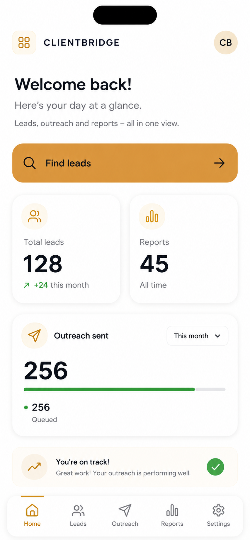 ClientBridge mobile app